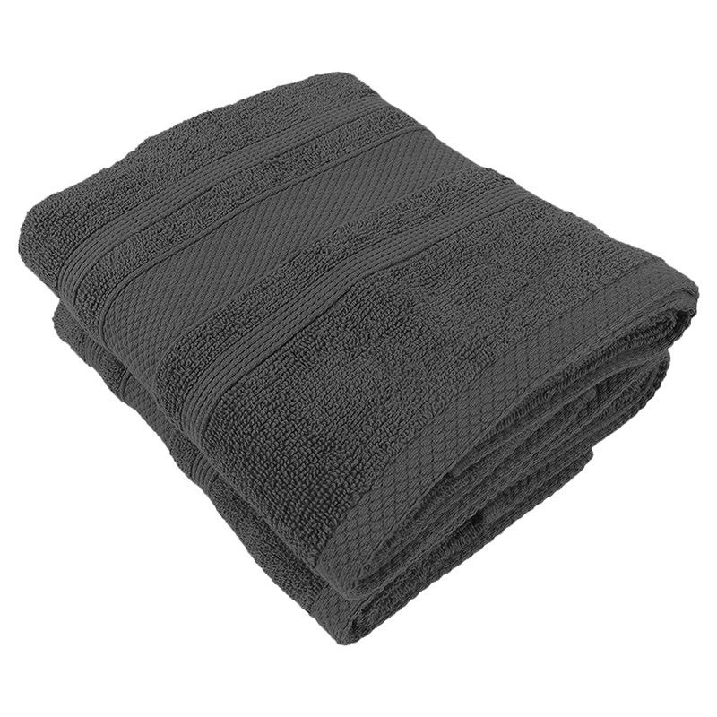 BYFT - Home Castle Premium Hand Towel - Grey - 50 x 90cm - Pack of 2