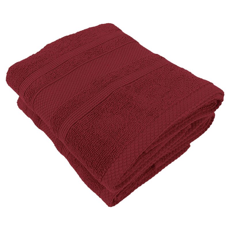 BYFT - Home Castle Premium Hand Towel - Maroon - 50 x 90cm - Pack of 2