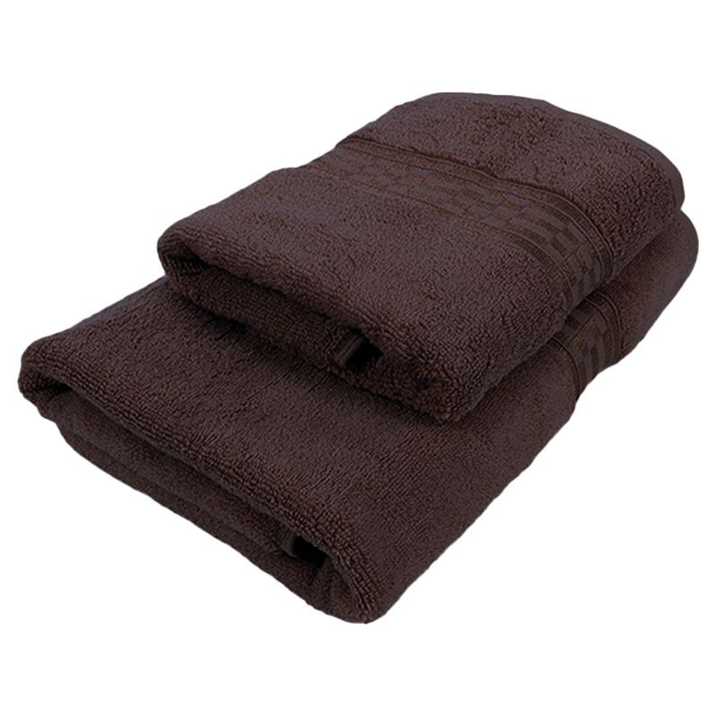 BYFT - Home Ultra Hand Towel and Bath Towel - Brown - Set of 2