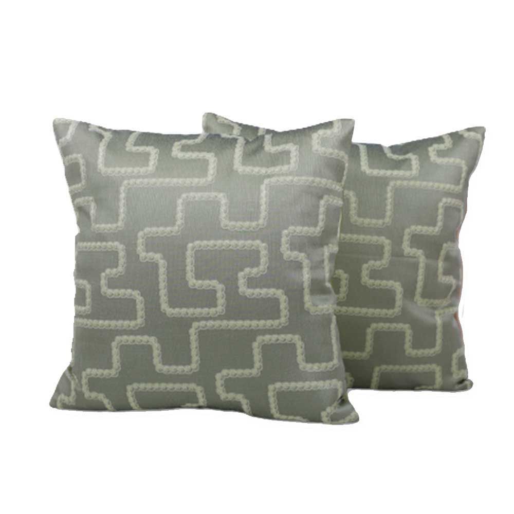 BYFT - Maze Decorative Cushion Cover - Green - 2pcs