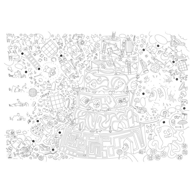 Omy, Large Coloring Poster - Games