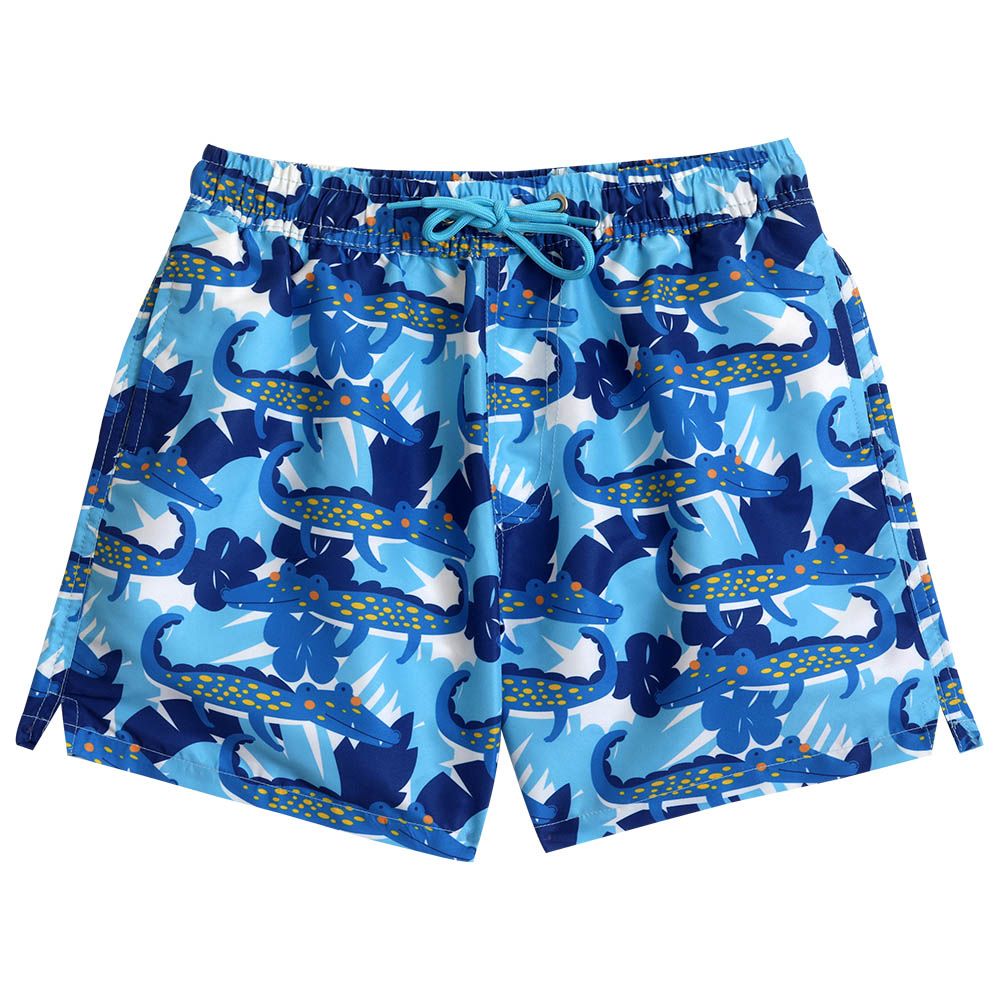 Cool2C - Boys Crocodile Board Shorts - Blue