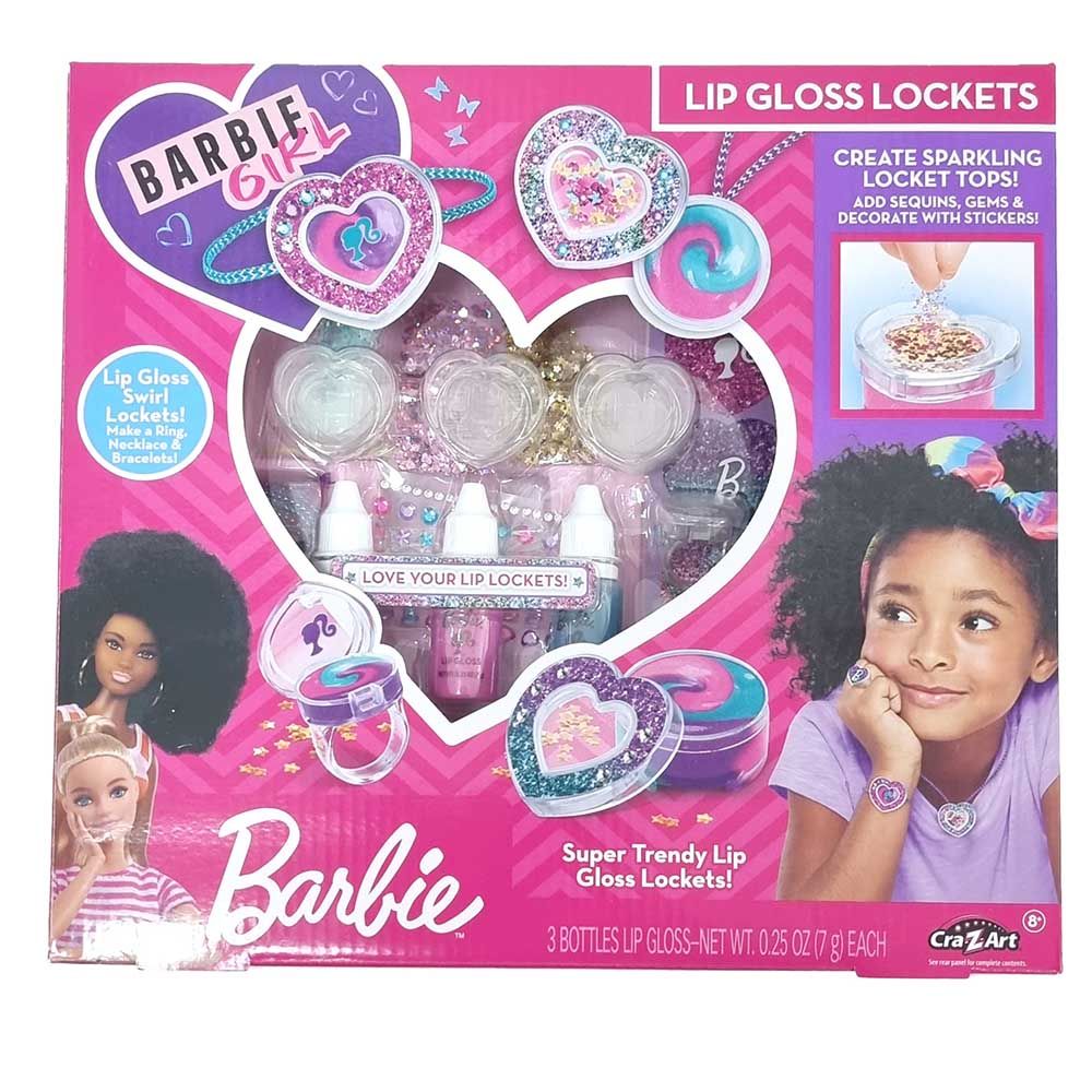 Barbie - Sparkling Sweet Heart Lip Gloss Lockets Kit