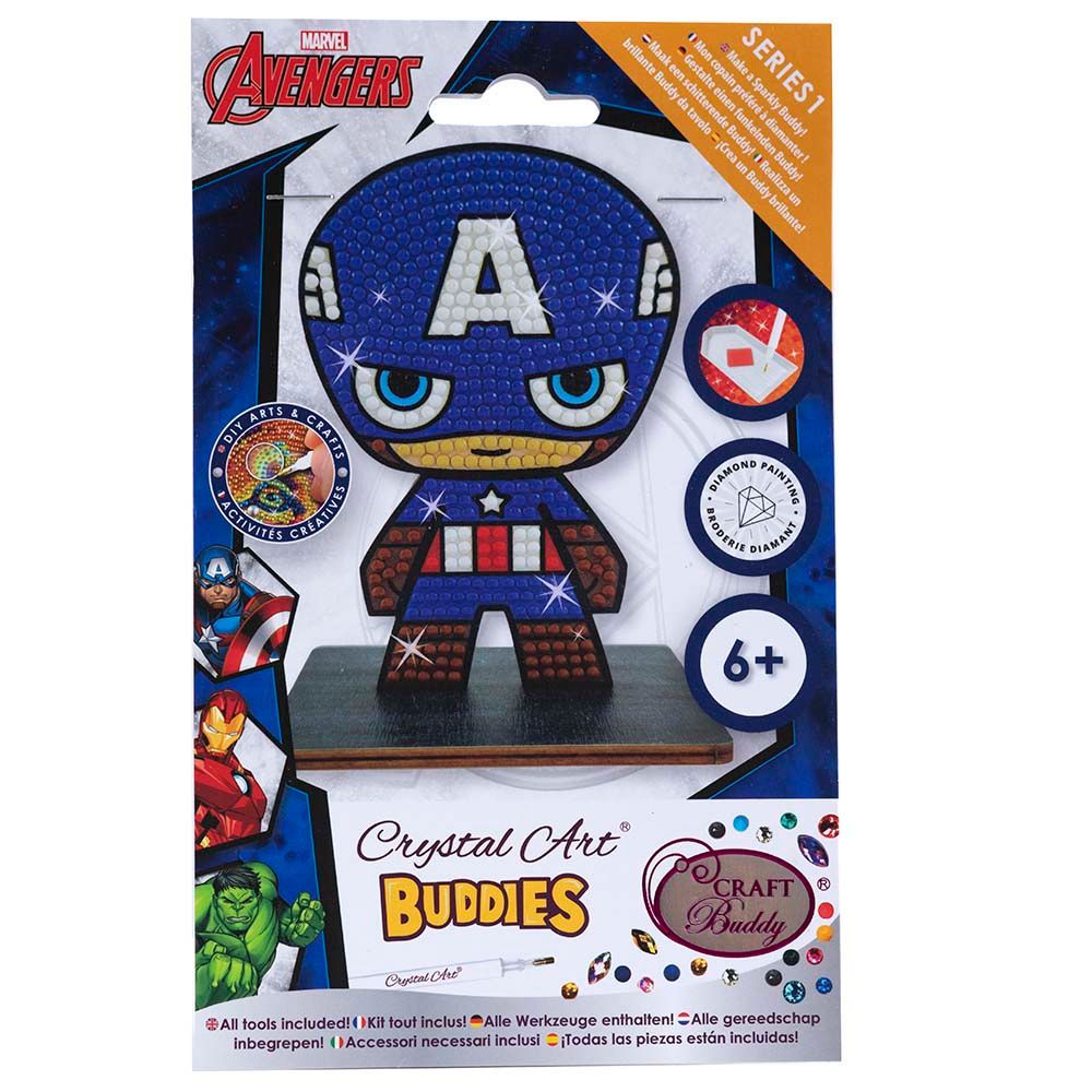 Craft Buddy - Crystal Art Buddy - Captain America - 11 cm