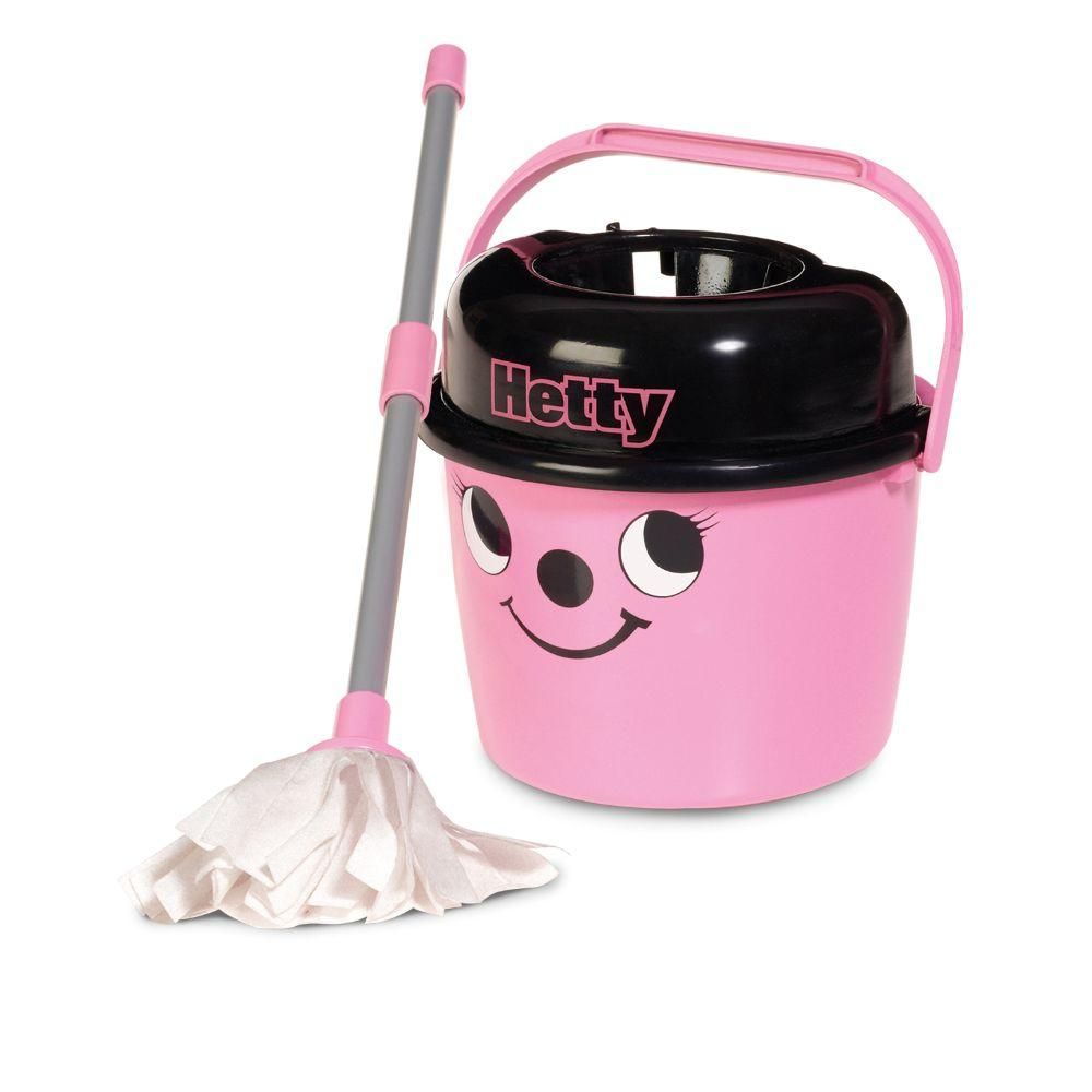 Casdon - Hetty Mop & Bucket Toy Cleaning Set (Pink,)