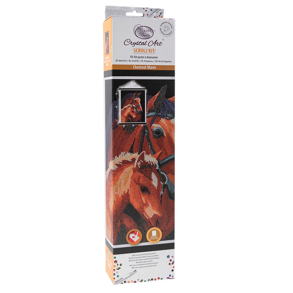 Craft Buddy - Crystal Art Scroll - Chestnut Mares