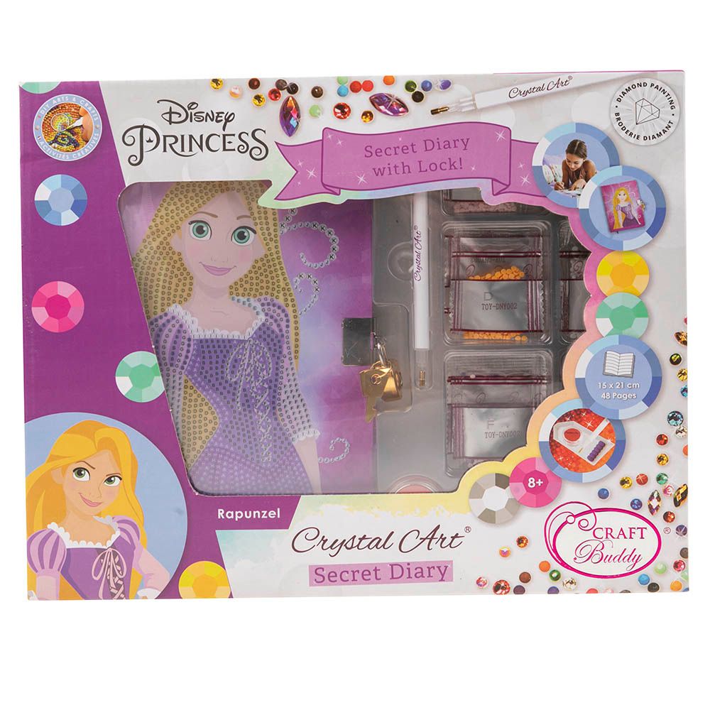 Craft Buddy - Crystal Art Secret Diary - Rapunzel