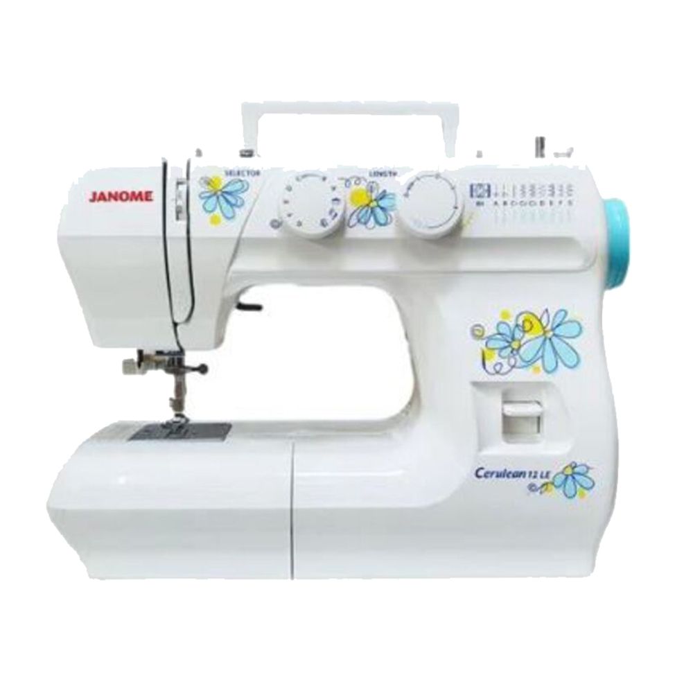 Janome - Cerulean 12LE Sewing Machine With Hard Cover - White