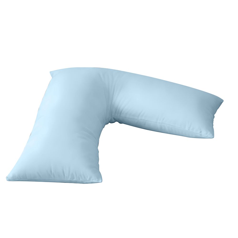 Cotton Home - V- Shape Pillow For Back, Shoulder - 70x70cm - Blue