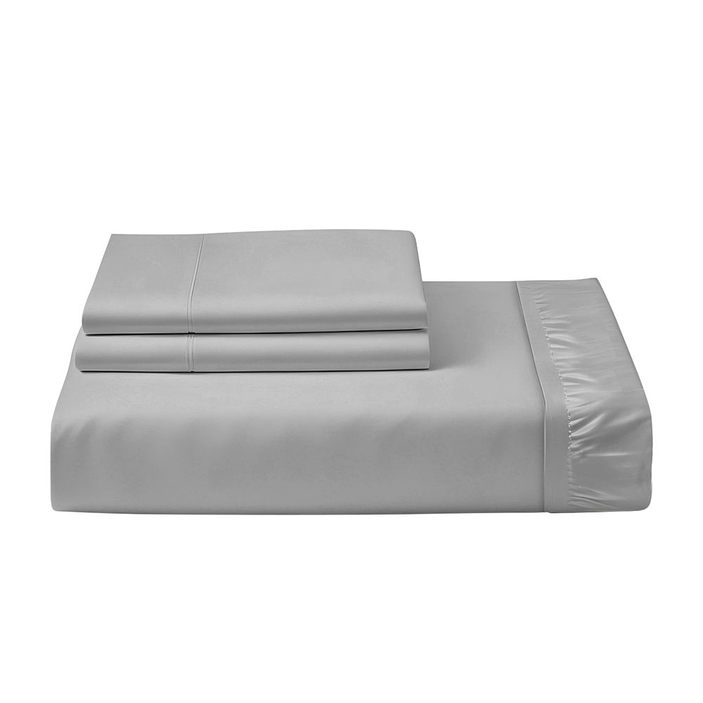 Cotton Home - Queen Size Fitted Bedsheet With 2 Pillow Case - Grey