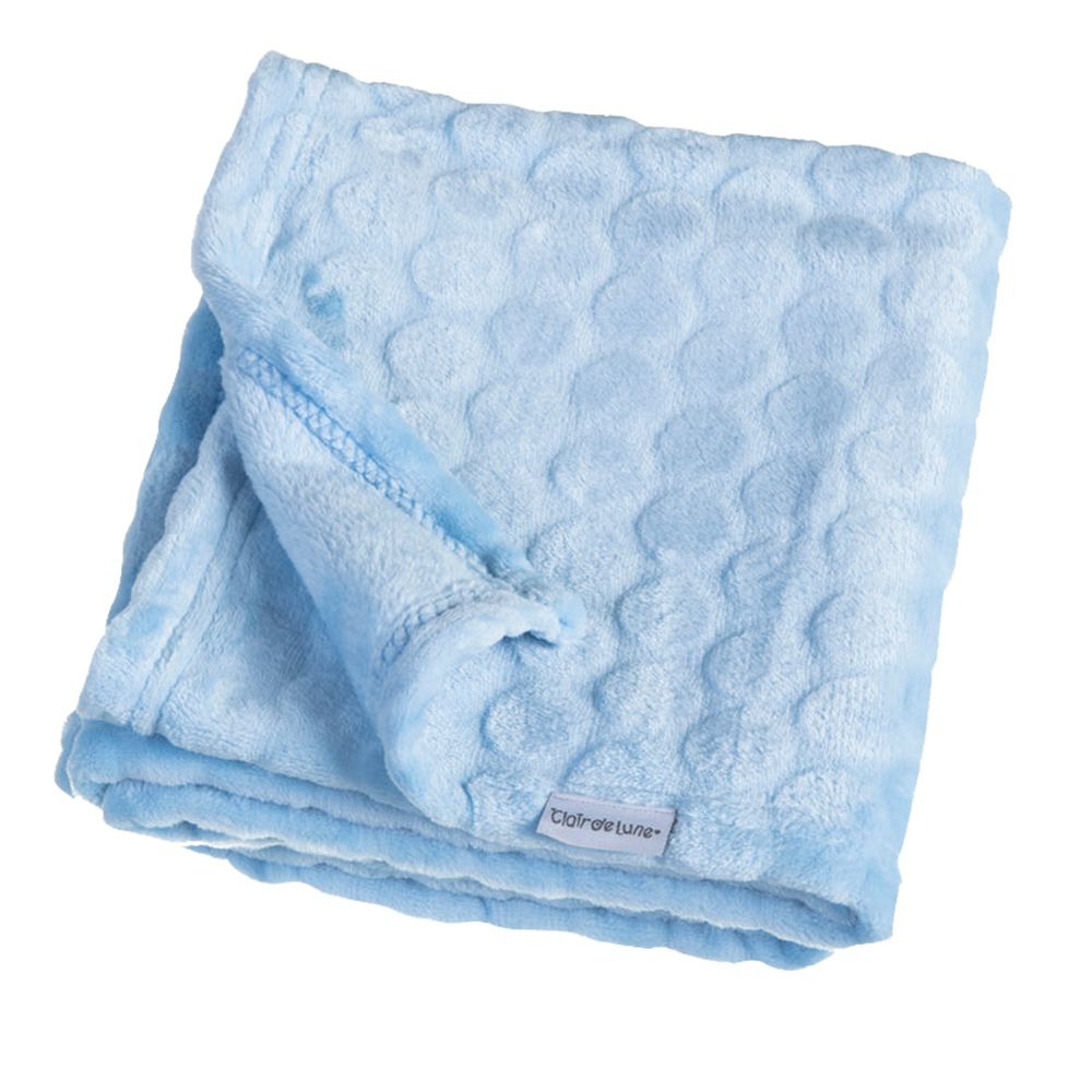 Clair de Lune - Marshmallow Pram Blanket - Blue