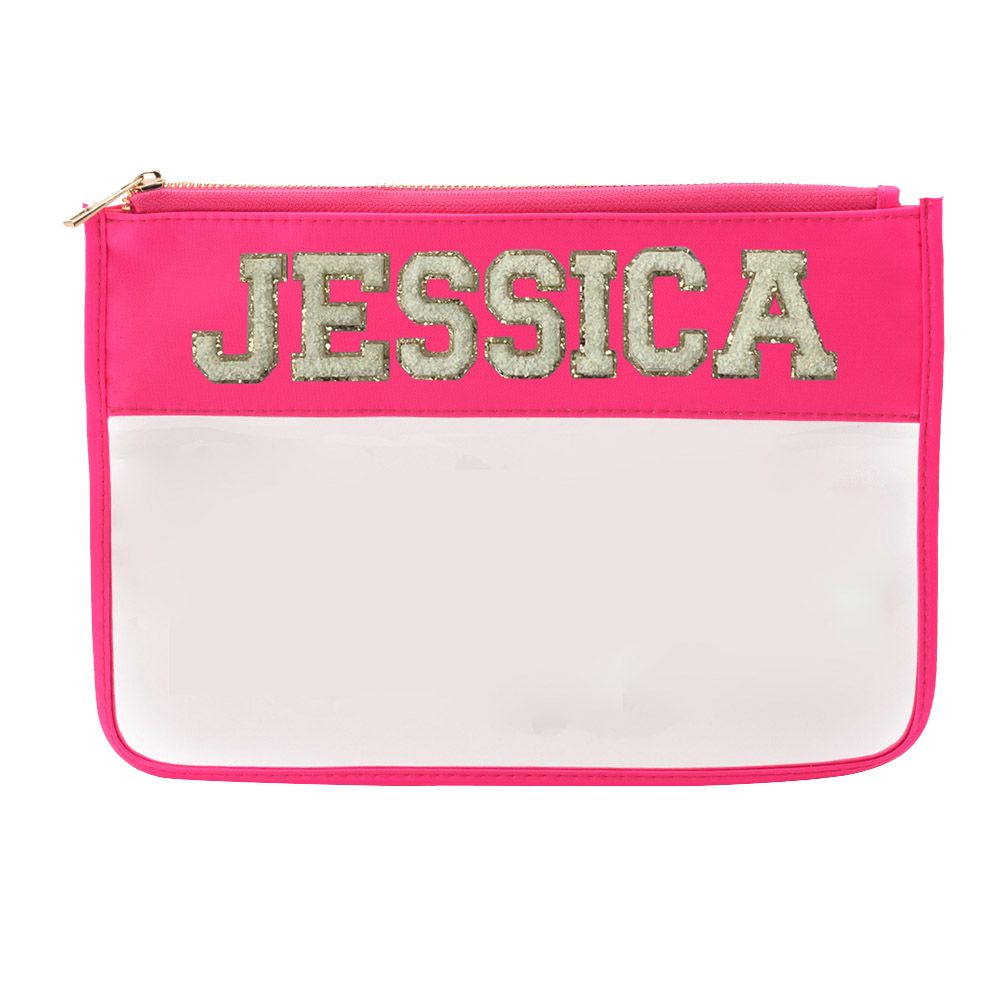 TheHappyTribe - Personalised Travel Pouch - Neon Pink