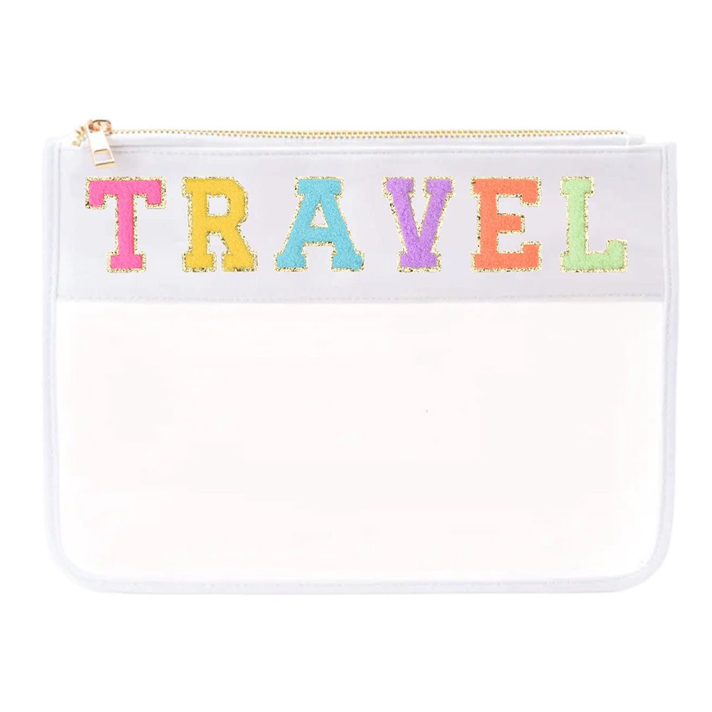 TheHappyTribe - Personalised Travel Pouch - White