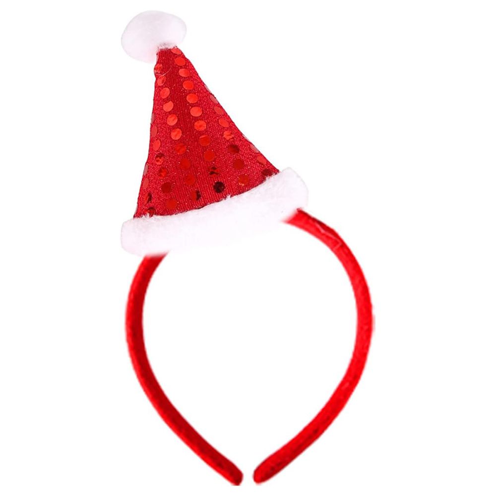 Brain Giggles - Santa Hat Christmas Headband - Red