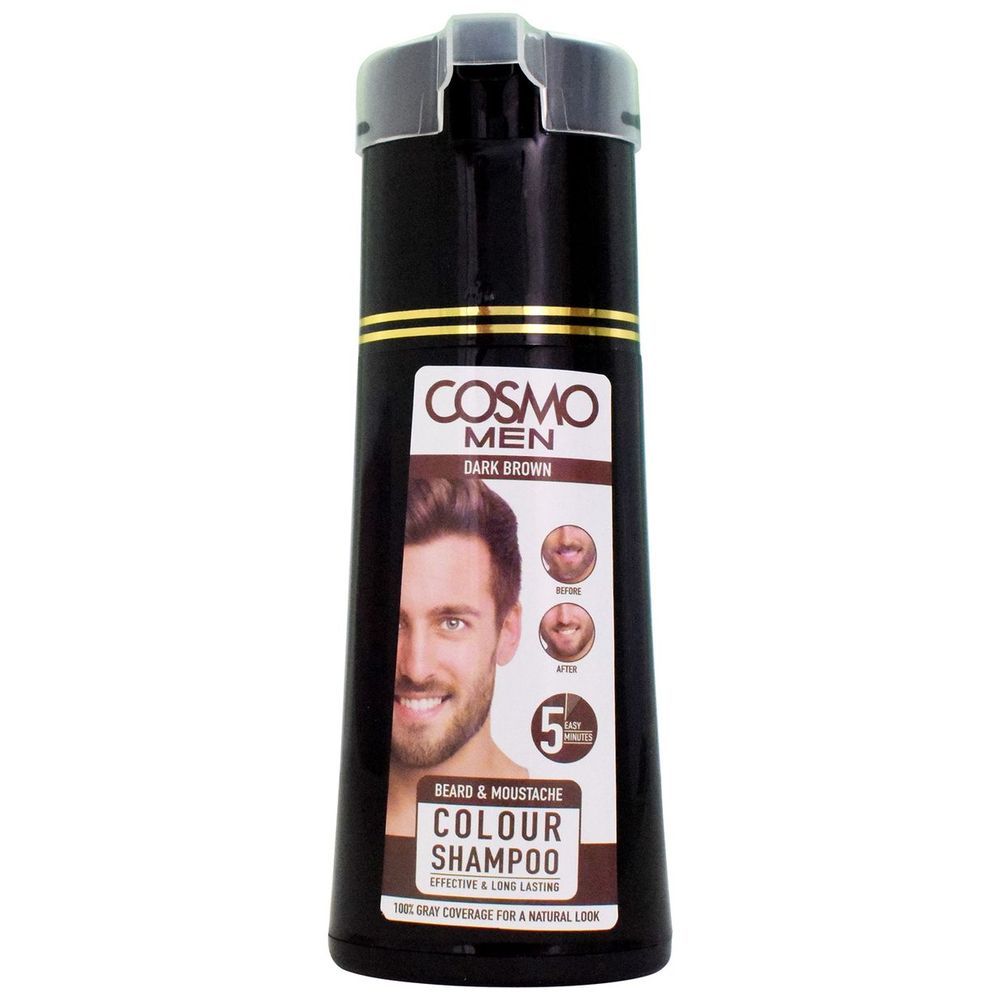 Cosmo - Beard & Moustache Colour Shampoo - Dark Brown - 180ml