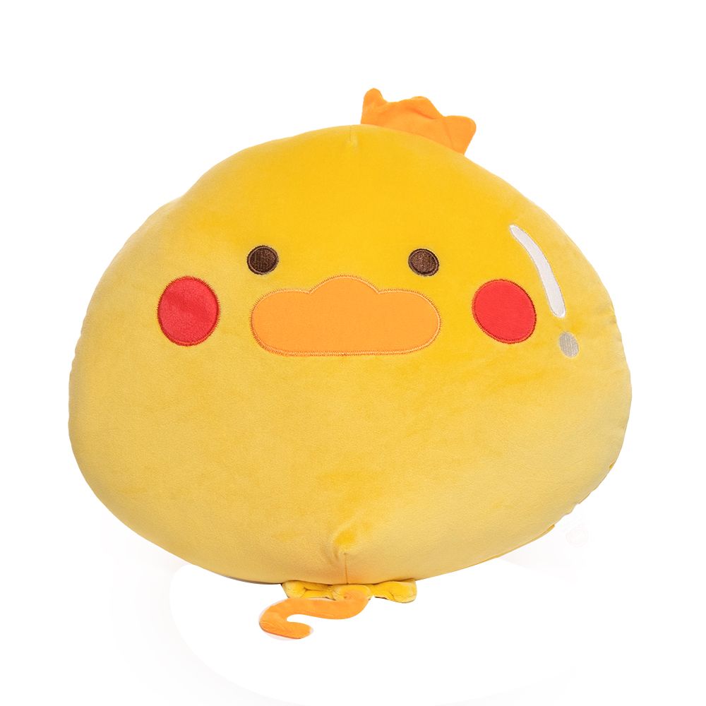 Toto Toys - Plush Cushion - Duck Face - Yellow - 40 cm