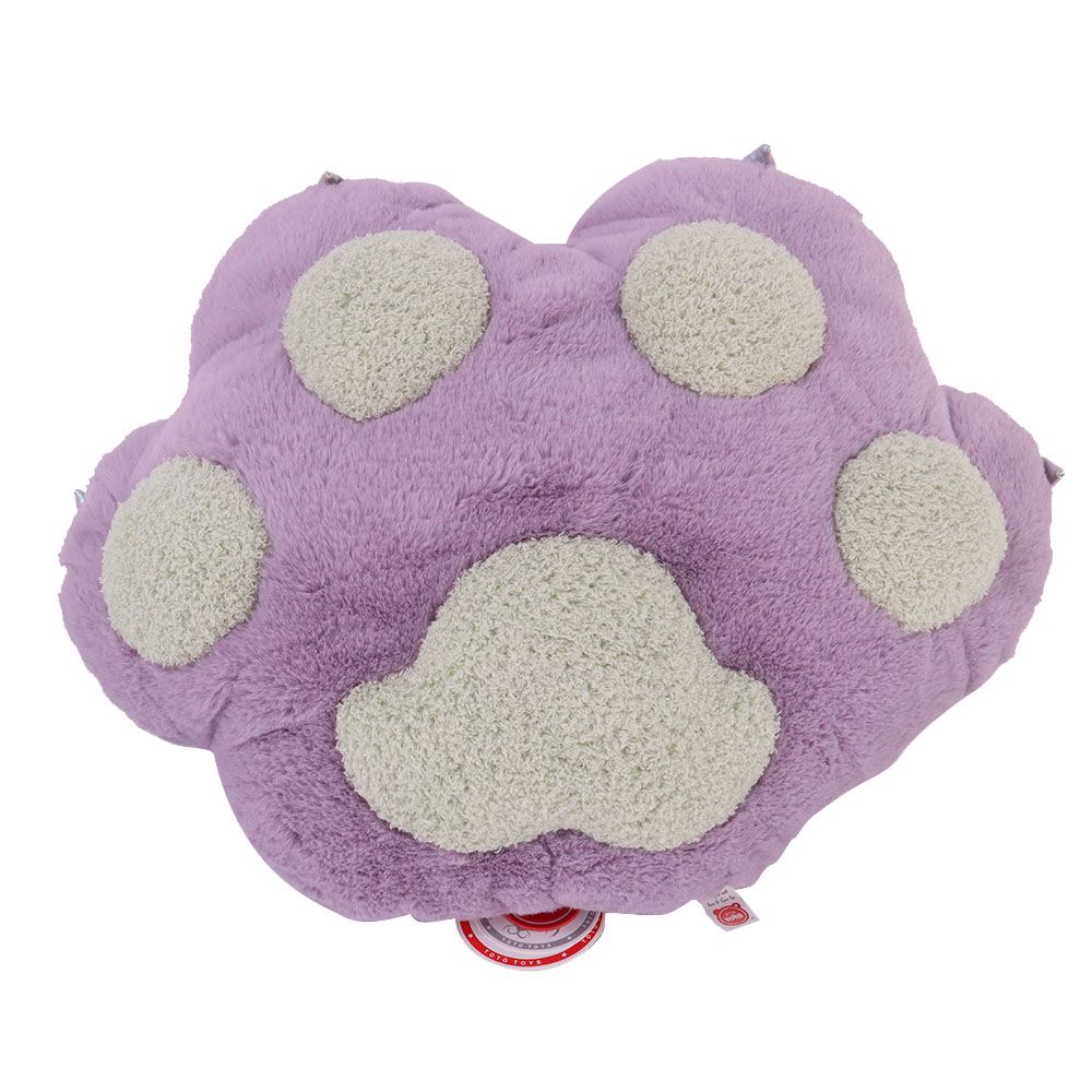 Toto Toys - Plush Cushion - Paw Shaped - Purple - 30 cm