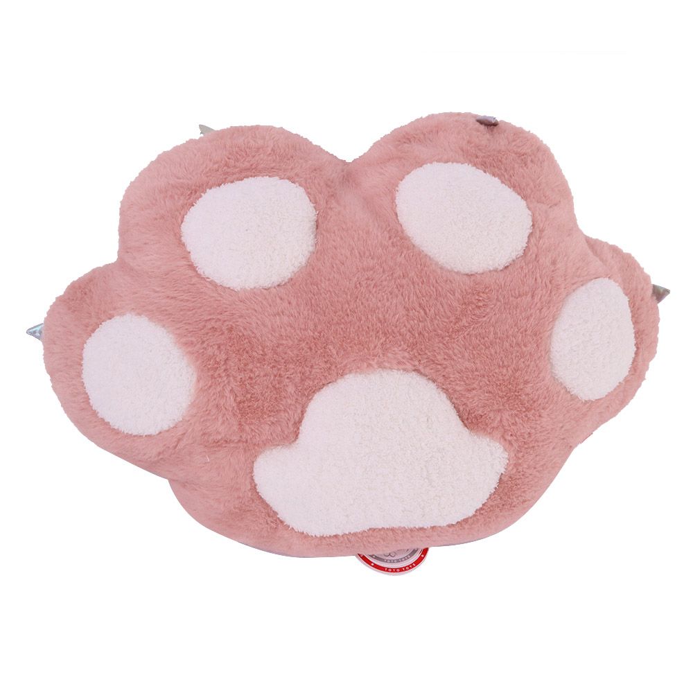 Toto Toys - Plush Cushion - Paw Shaped - Pink - 30 cm