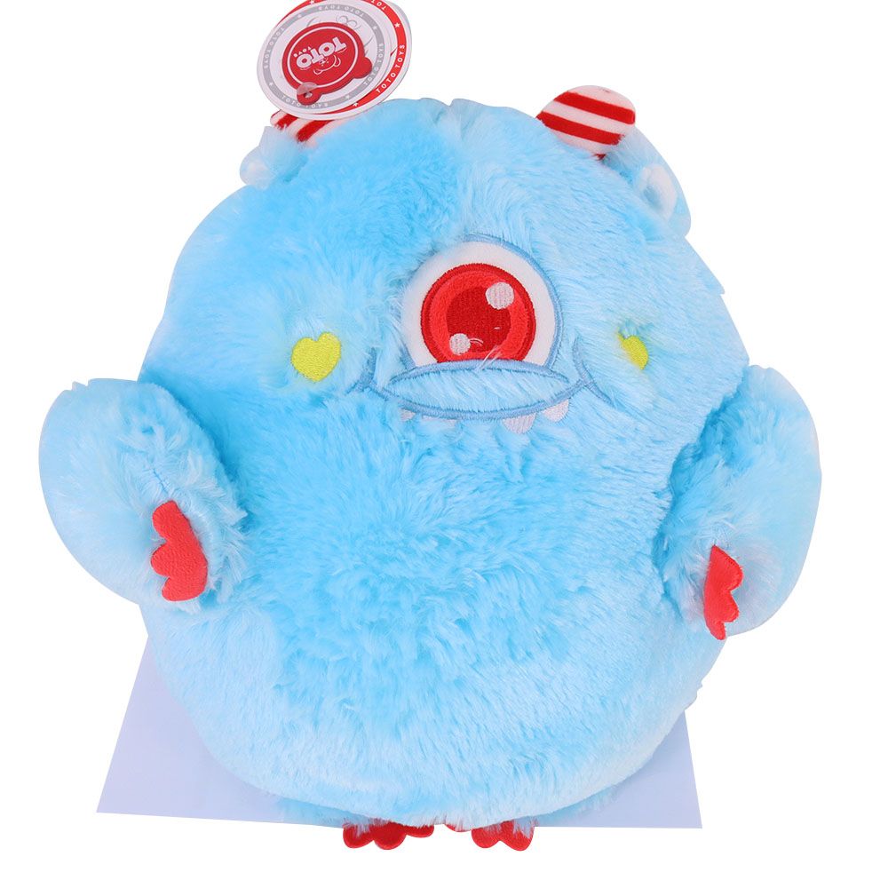 Toto Toys - Plush Cushion - Monster - Blue - 40 cm