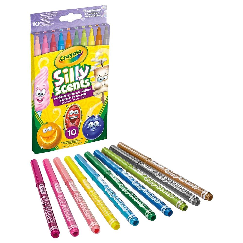 Crayola - Silly Scents Slim Washable Markers - Pack of 10