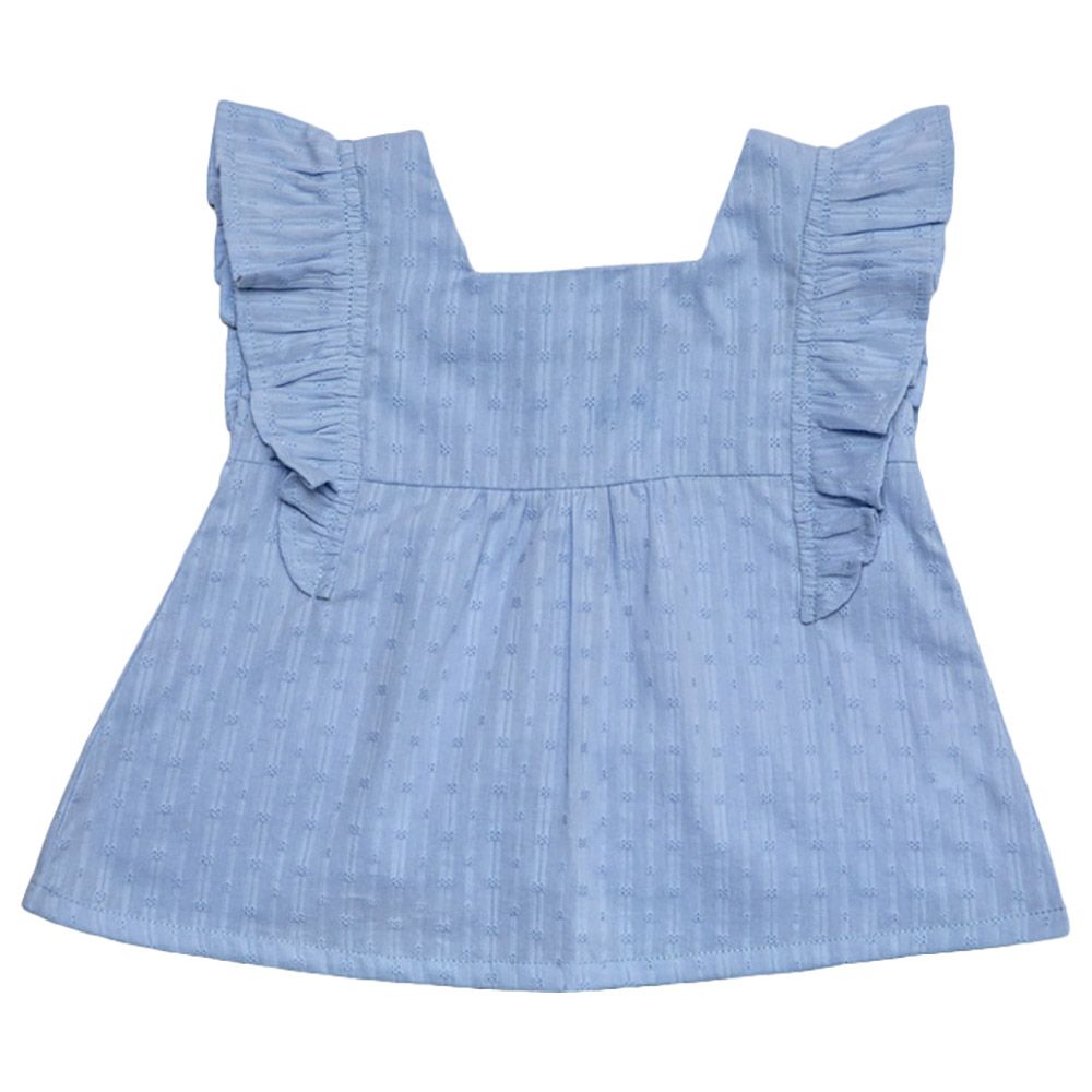 Jules & Juliette - Daffy Sleeveless Baby Blouse - Blue