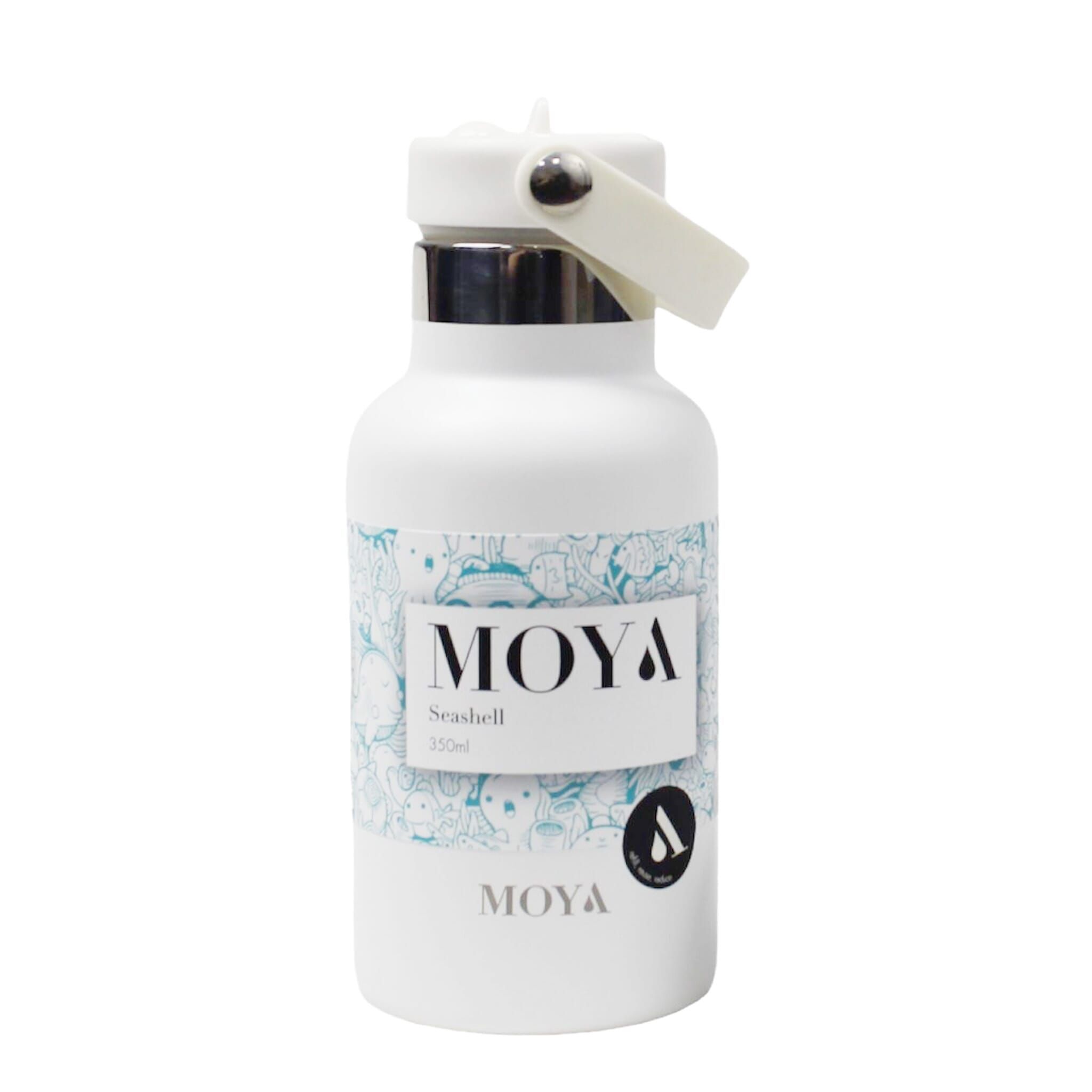 Moya - Seashell Insulated Stainless Steel Water Bottle - 350ml - White