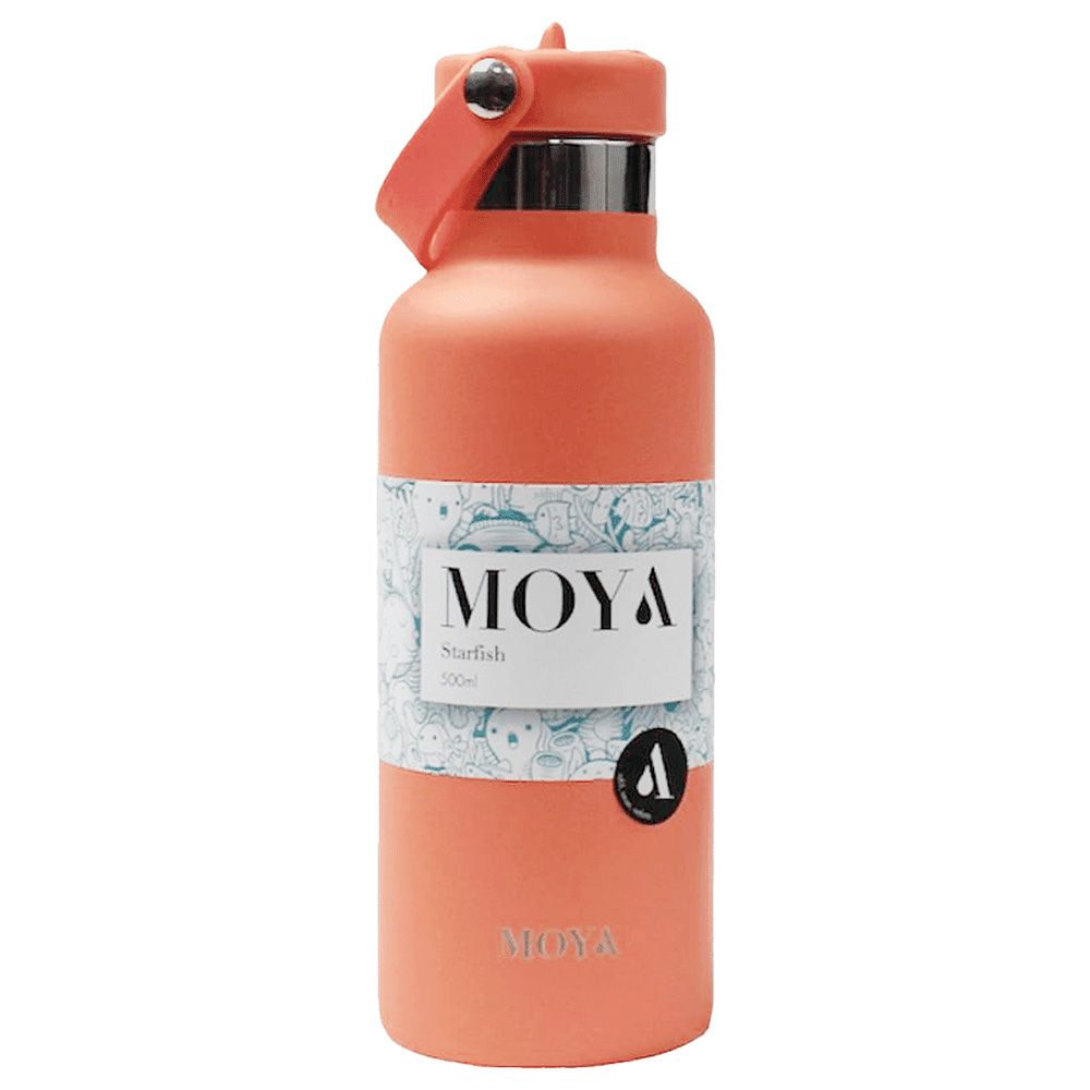 Moya - Starfish Insulated Stainless Steel Water Bottle - 500ml - Coral