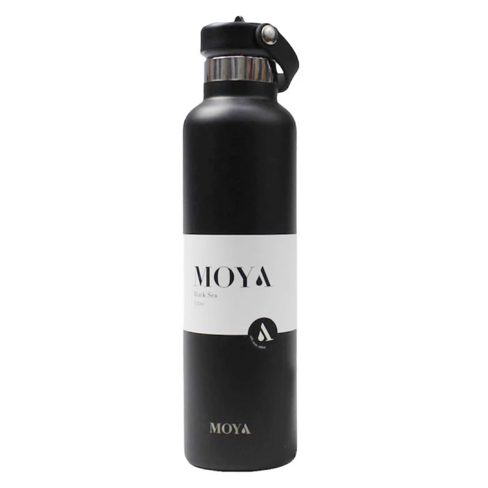 Moya - Black Sea Insulated Water Bottle w/ Spout Lid - Black - 700 ml