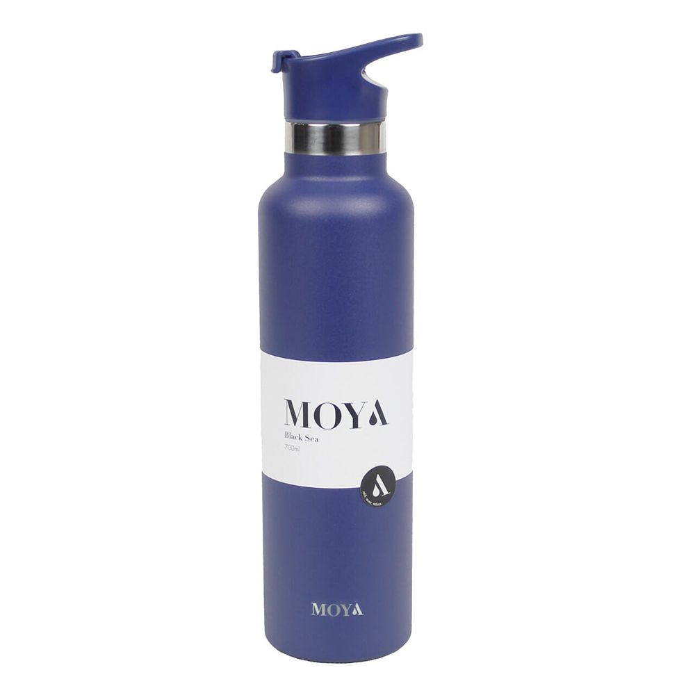 Moya - Black Sea Insulated Water Bottle w/ Spout Lid - Navy - 700 ml