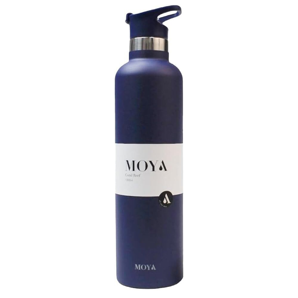 Moya - Coral Reef Insulated Water Bottle w/ Spout Lid - Navy - 1 L