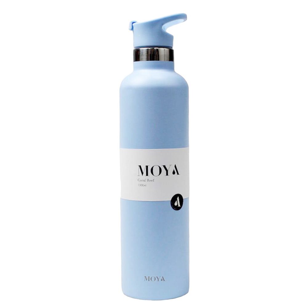 Moya - Coral Reef Insulated Water Bottle w/ Spout Lid - Powder Blue - 1 L