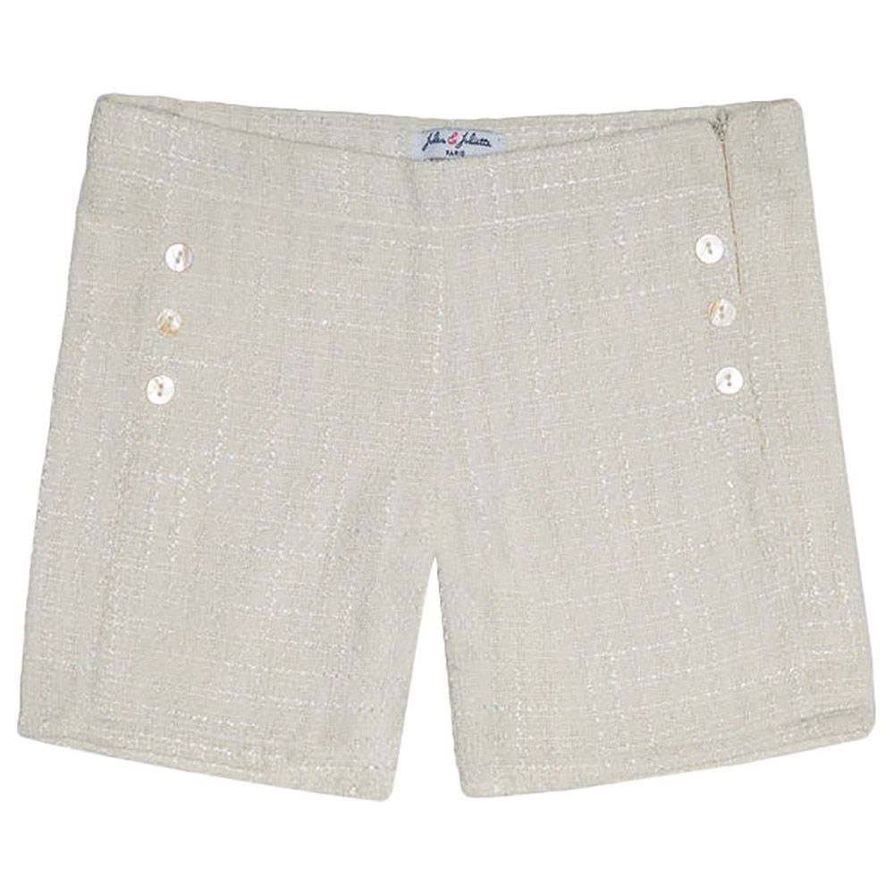 Jules & Juliette - Dia Baby Shorts - Tweed White