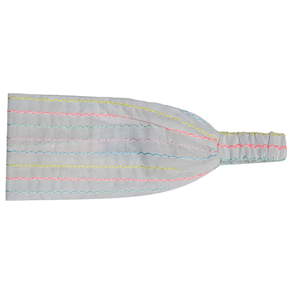 Jules & Juliette - Dora Headband - White Fluo Stripes