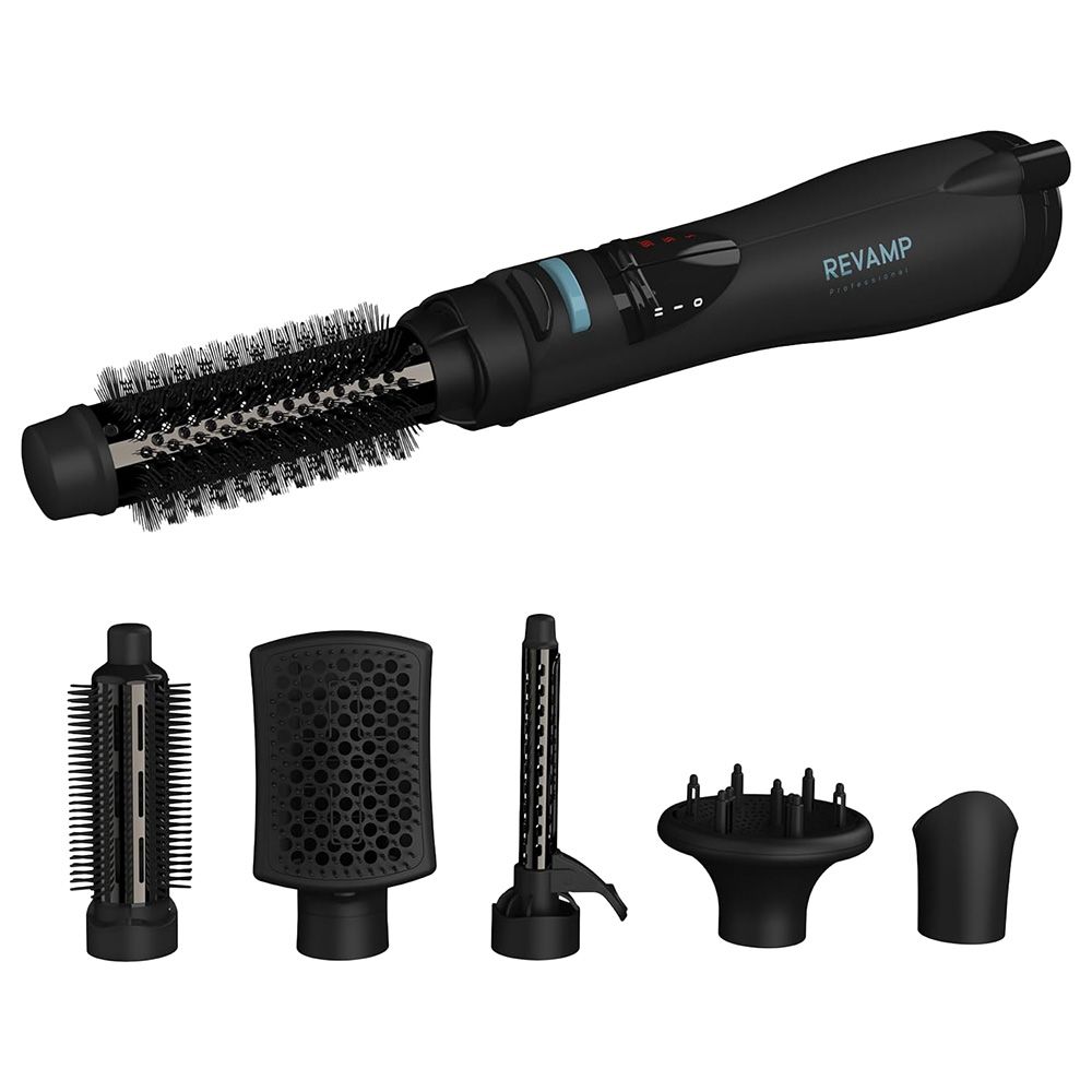 Revamp - Progloss Air Styler With 6 Attachments - Black