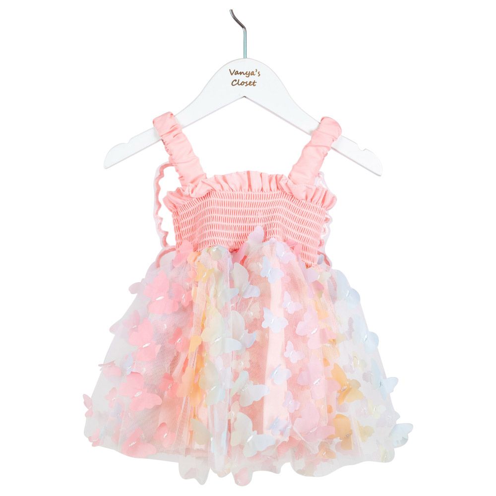 Vanya's Closet - Butterfly Back Baby Dress - Pink