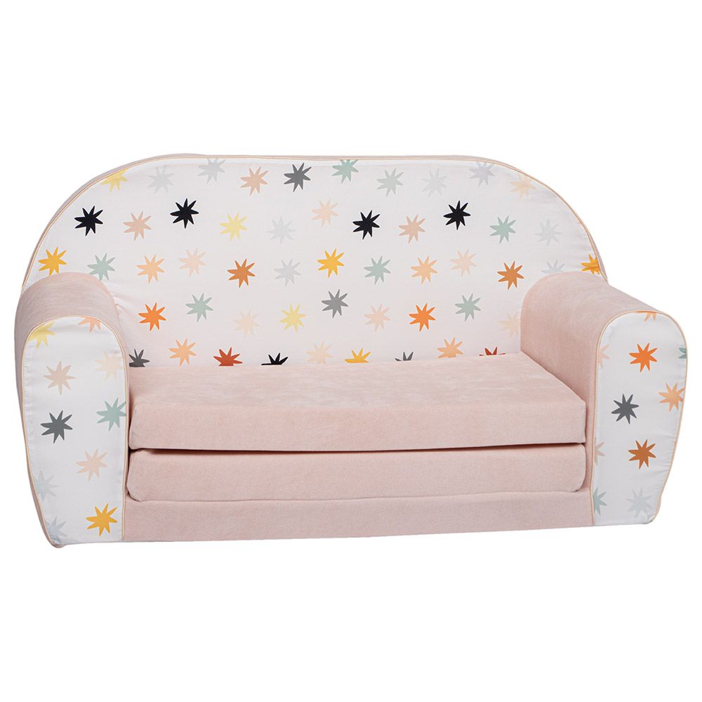 Delsit - Double Sofa Stars On Chenille - Pink