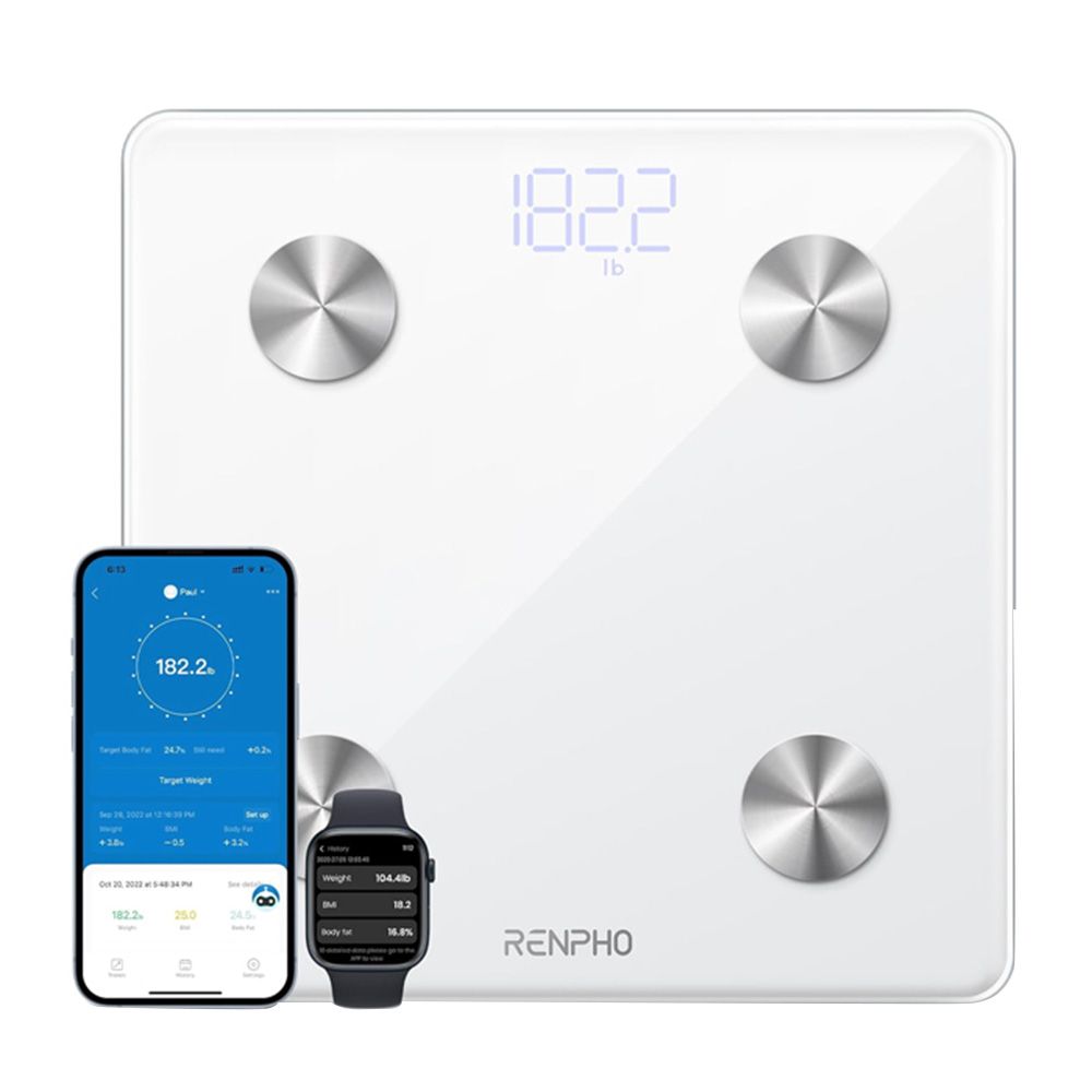 Renpho - Health Analyzer Smart Scale With Smart App - White