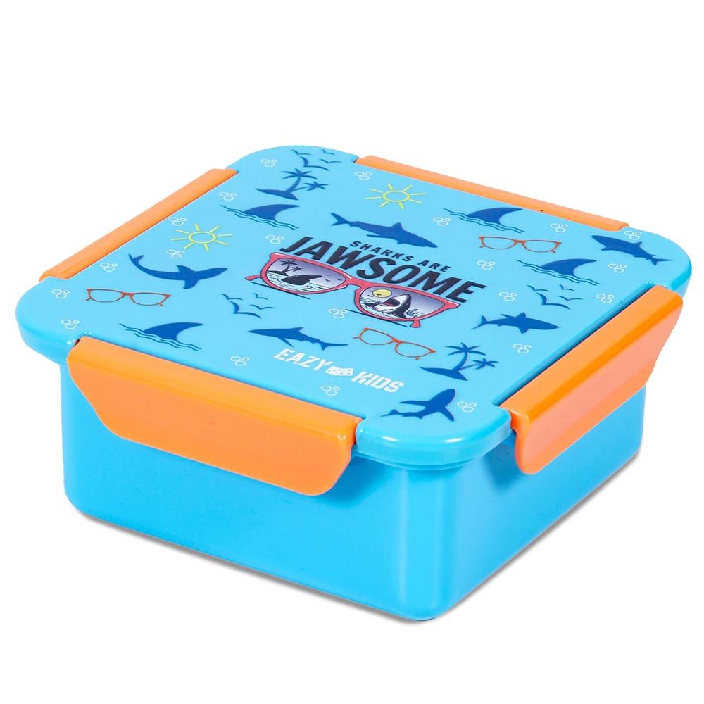 Eazy Kids - Jawsome Shark Snack/Lunch Box - Blue