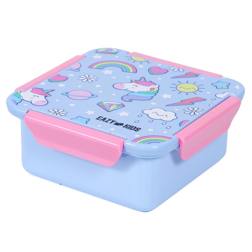 Eazy Kids - Unicorn Snack/Lunch Box - Pink