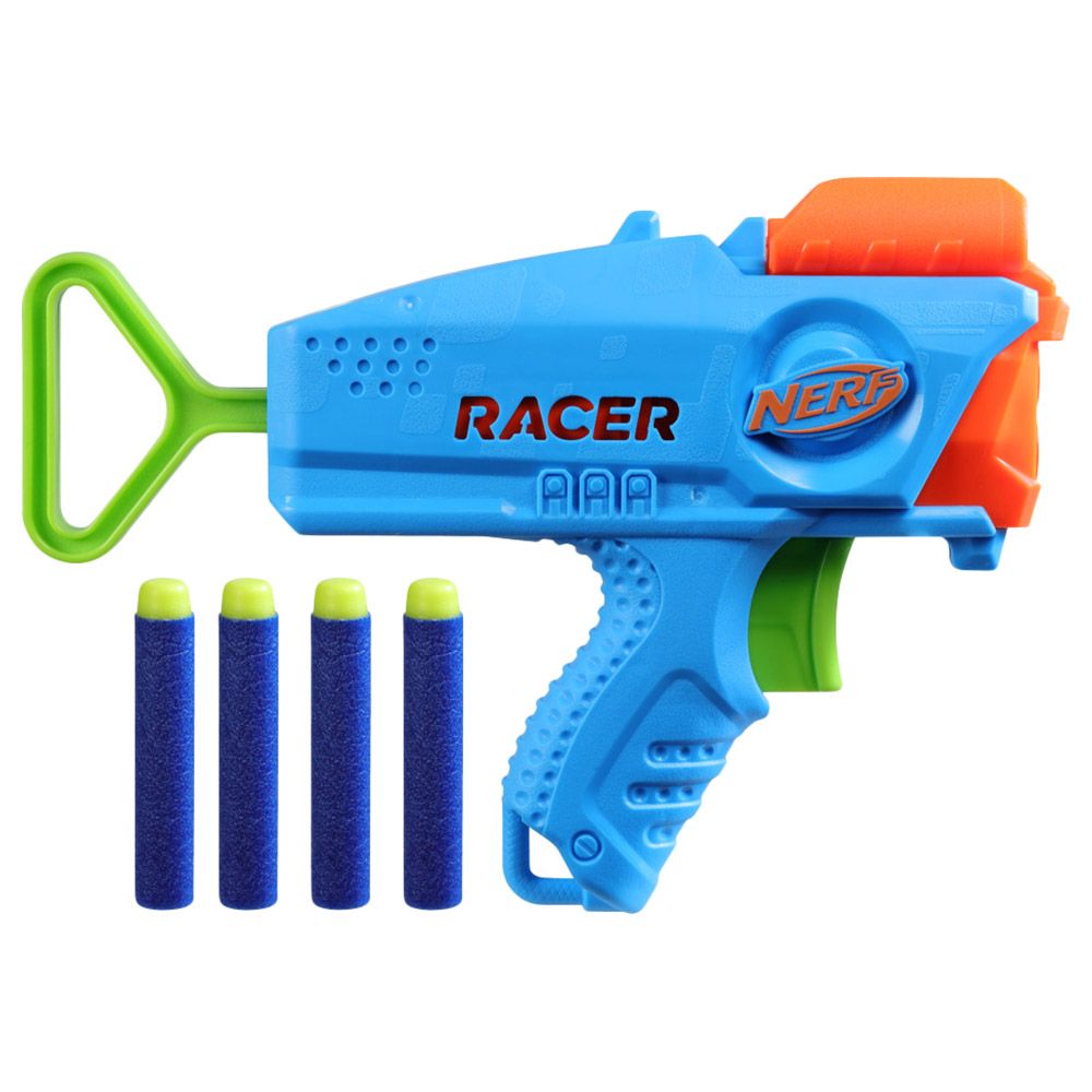 Nerf - Elite Junior Racer Easy Play Dart Blaster With 4 Darts