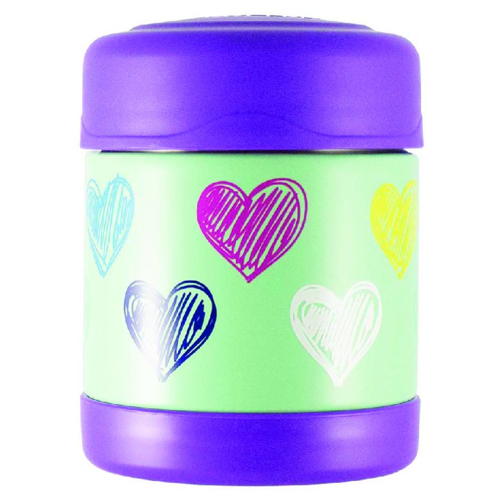 Thermos - Stainless Steel Vaccum Insulated Food Jar - Hearts - 290 ml