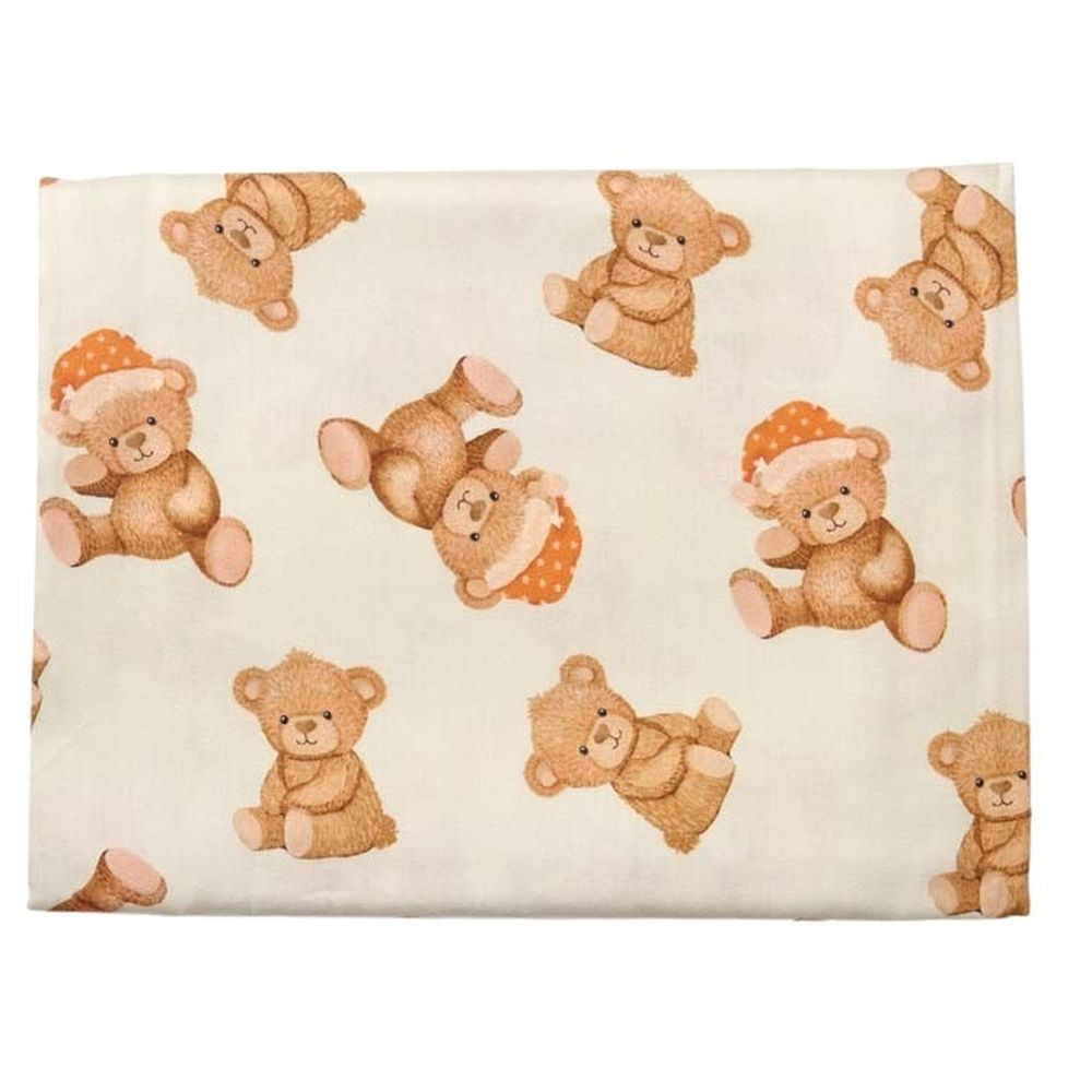 Fancy Fluff - Organic Cot Bedsheet - Cuddle Bear