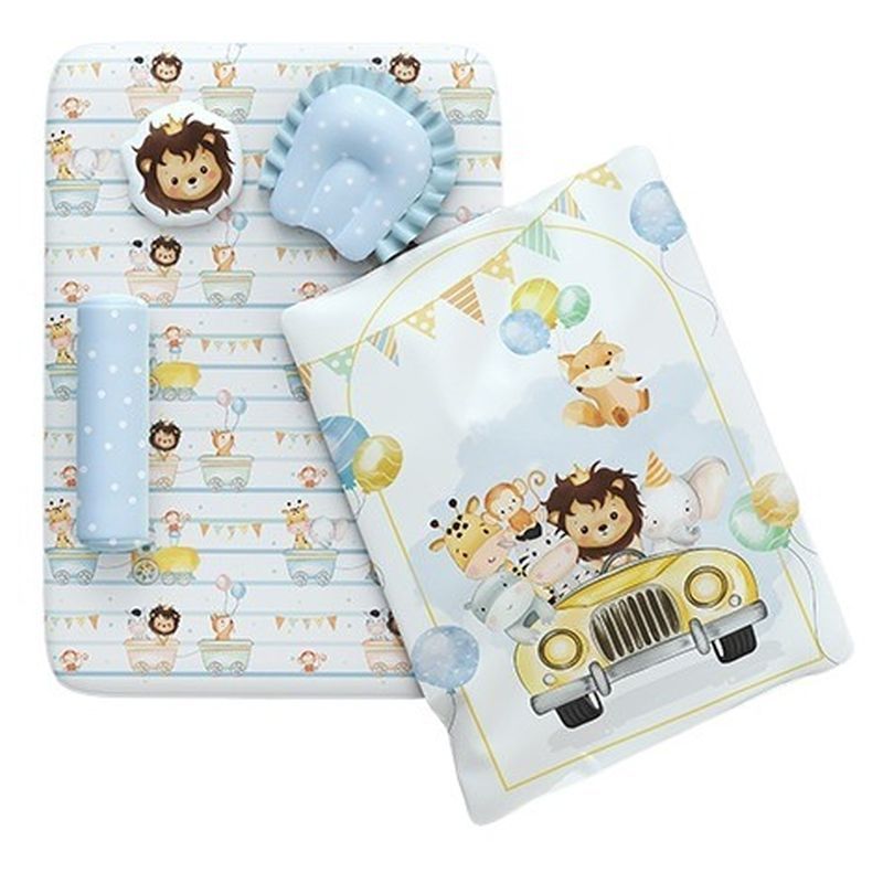 Fancy Fluff - Organic New Born Bed Set - Joy Ride - 6 Pcs