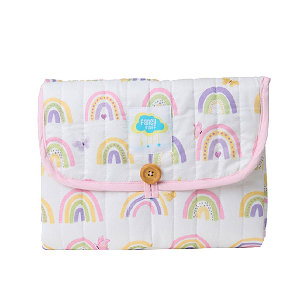 Fancy Fluff - Organic Portable Changing Mat - Rainbow Dreams