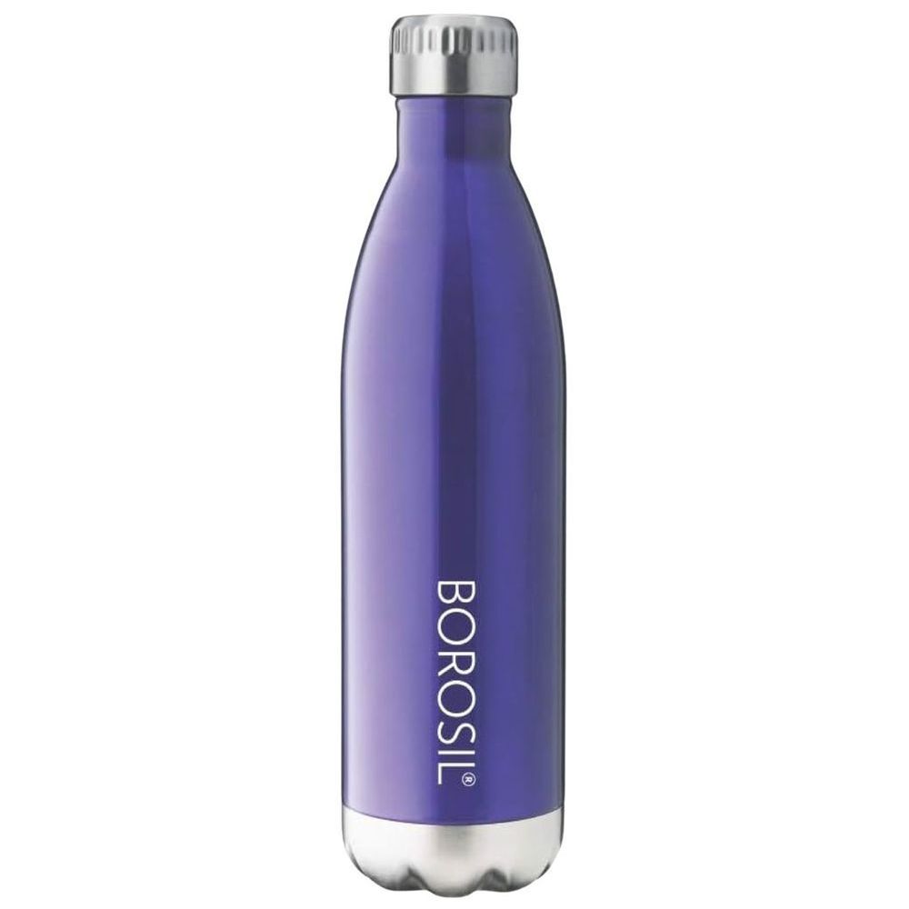 Borosil - Vacuum Insulated Trans Bolt Water Bottle - Blue - 750 ml