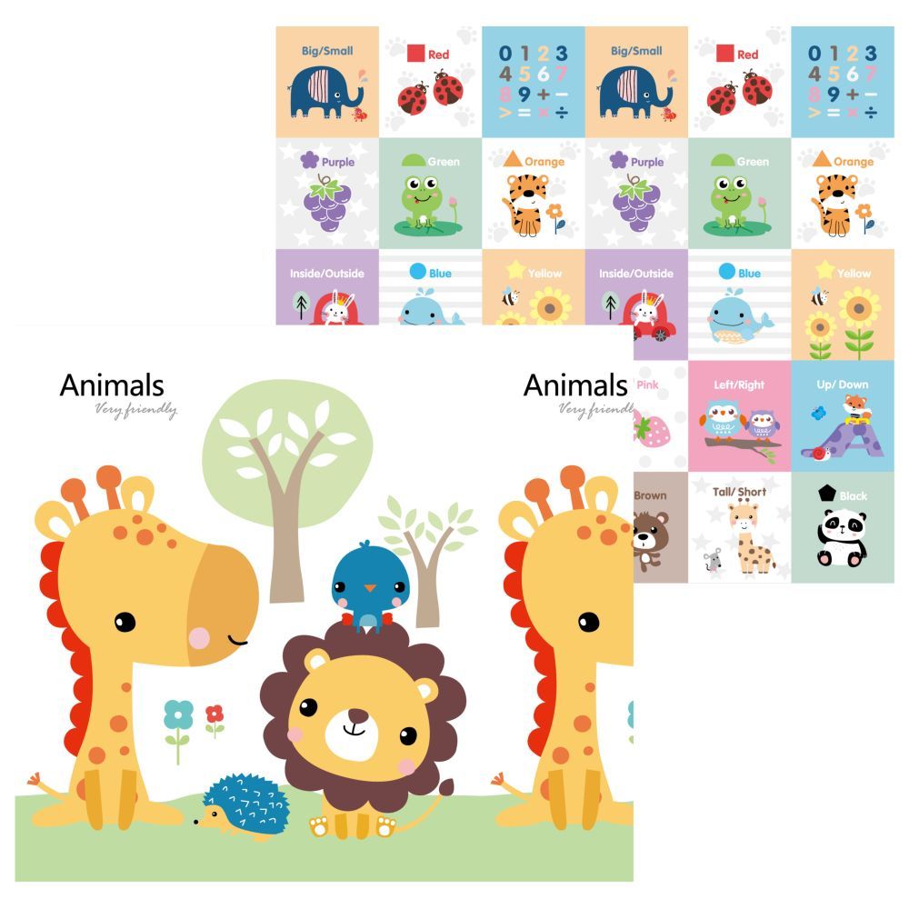 Little Angel - Baby Foldable & Reversible Playmat - Animals