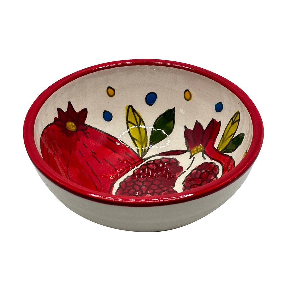 Fyrouzi - Handmade Ceramic Pomegranate Deep Bowl - 9 cm