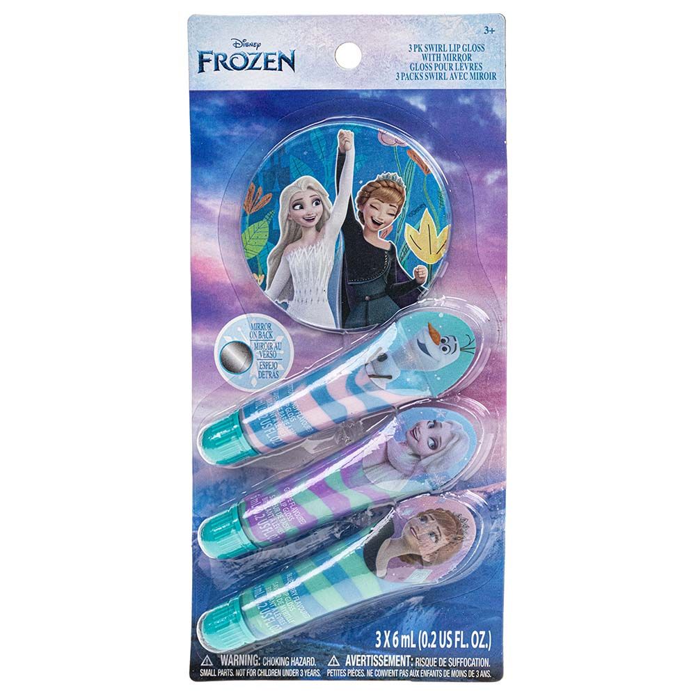 Townleygirl - Disney Frozen Swirl Lip Gloss w/ A Mirror - 3pcs