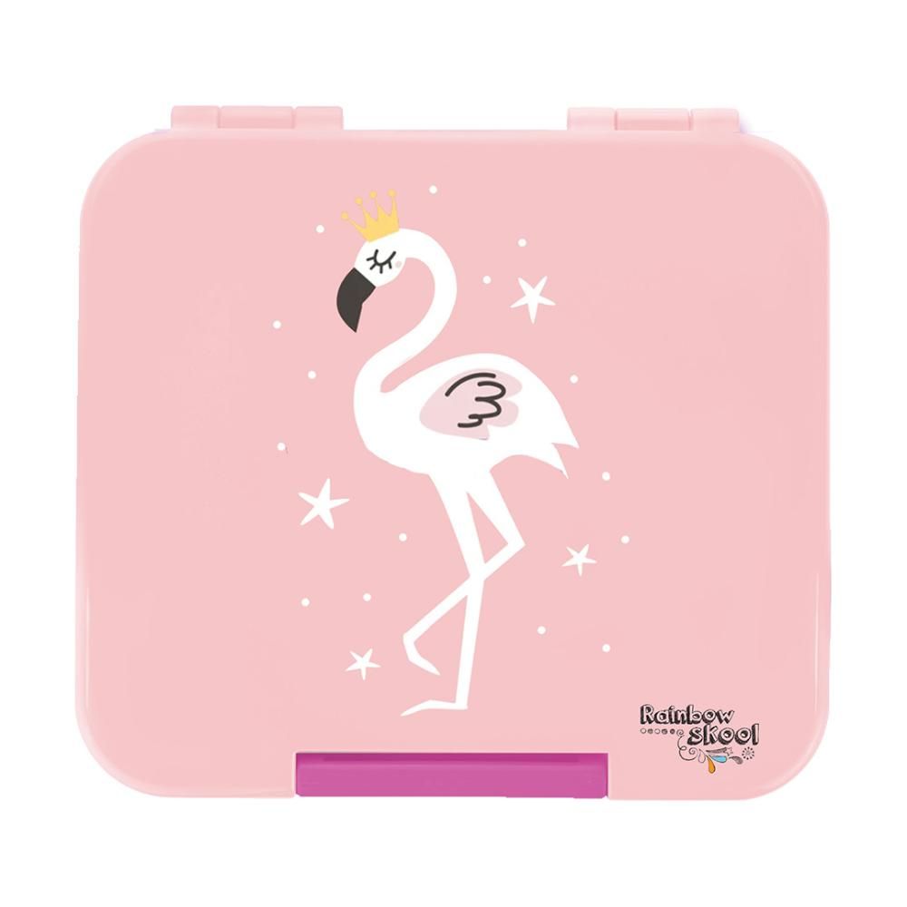 Rainbow Skool - 4 Compartment Mini Lunch Box - Swan - Pink