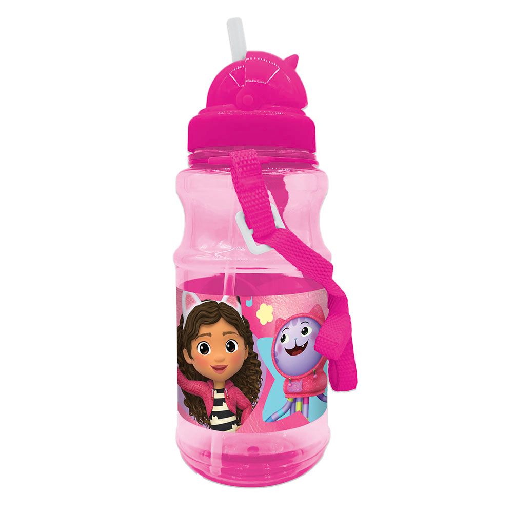 Gabby's Doll House - Transparent Water Bottle With Strap - 500 ml